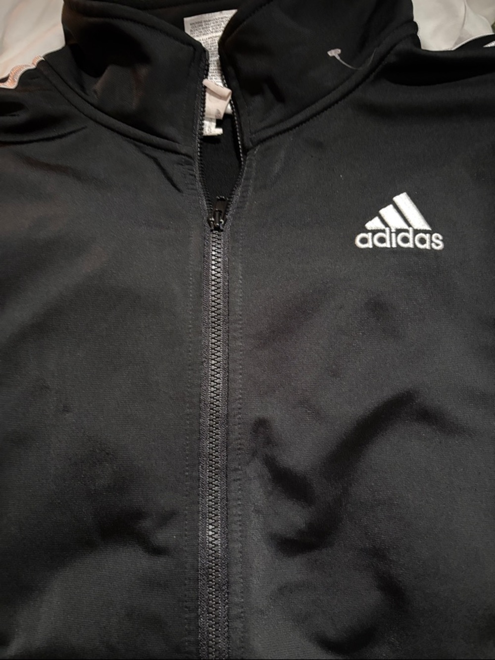 adidas Black Jacket with White Logo Accent